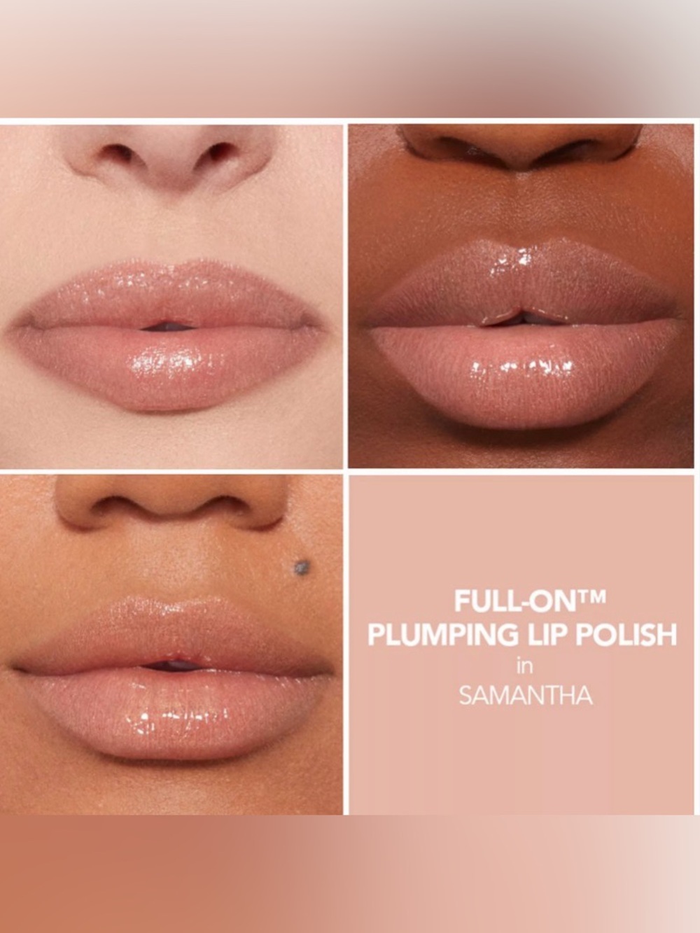 New Buxom Full-On Plumping Lip Polish Samantha Pink
